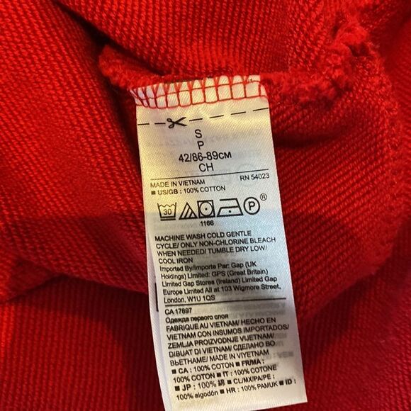 Banana Republic flare at hips, long sleeve sweater, size small, red - Picture 3 of 5